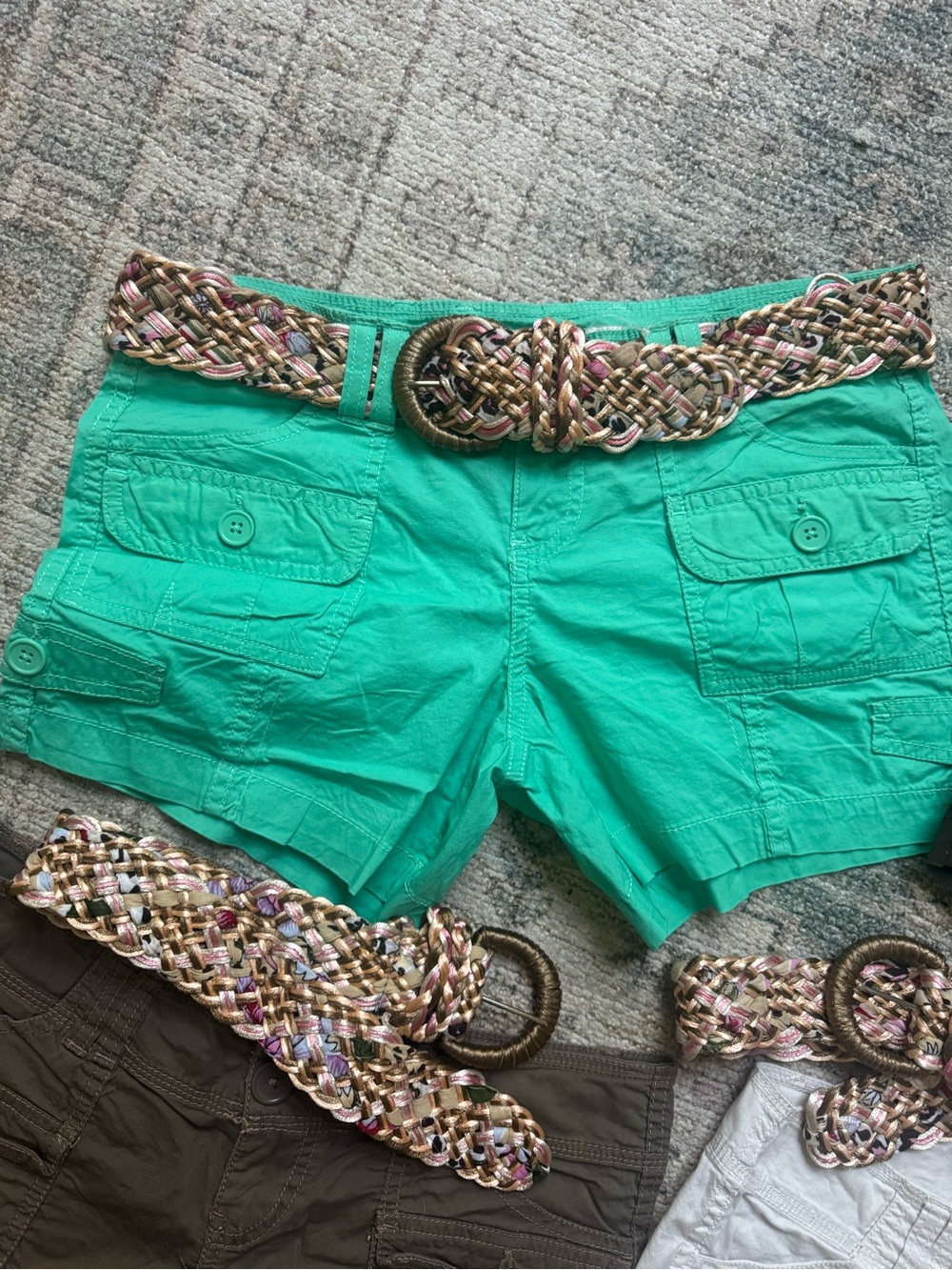 American Rag LOT sz 3 cargo Utility Shorts - Green, khaki, Brown, Dark Brown - Picture 7 of 7